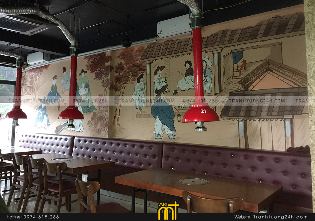 tranh tường mang phong cách hàn quốc